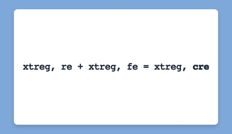 Correlated random-effects (CRE) model